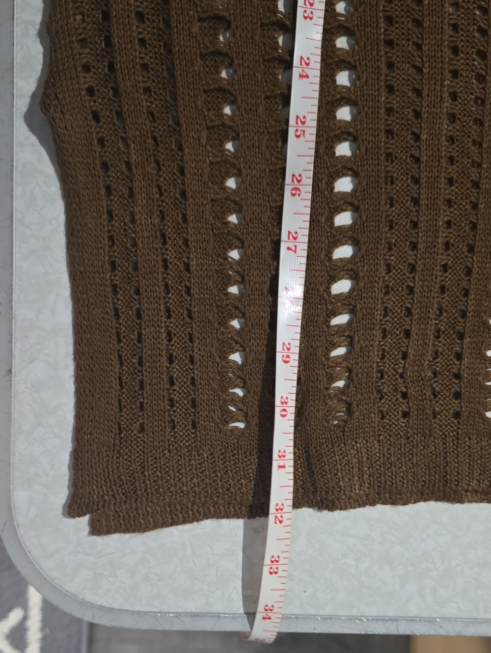 Sleeveless Brown Crochet Swim Cover-Up Tank Size Small NWT - Picture 13 of 14